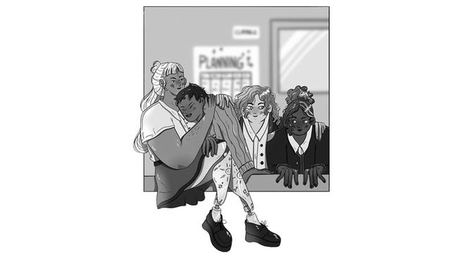 A piece of artwork for the Alchemistresses TRPG