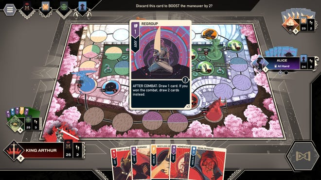 A screenshot from an Alice player from Unmatched: Digital Edition.