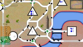 A close up of a complicated road and building structure in the 2D road-planning game All Quiet Roads