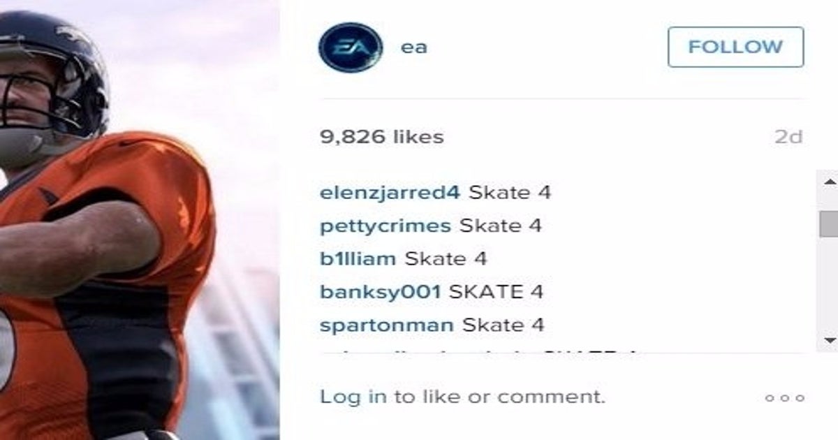Almost every comment on EA's Instagram is Skate 4