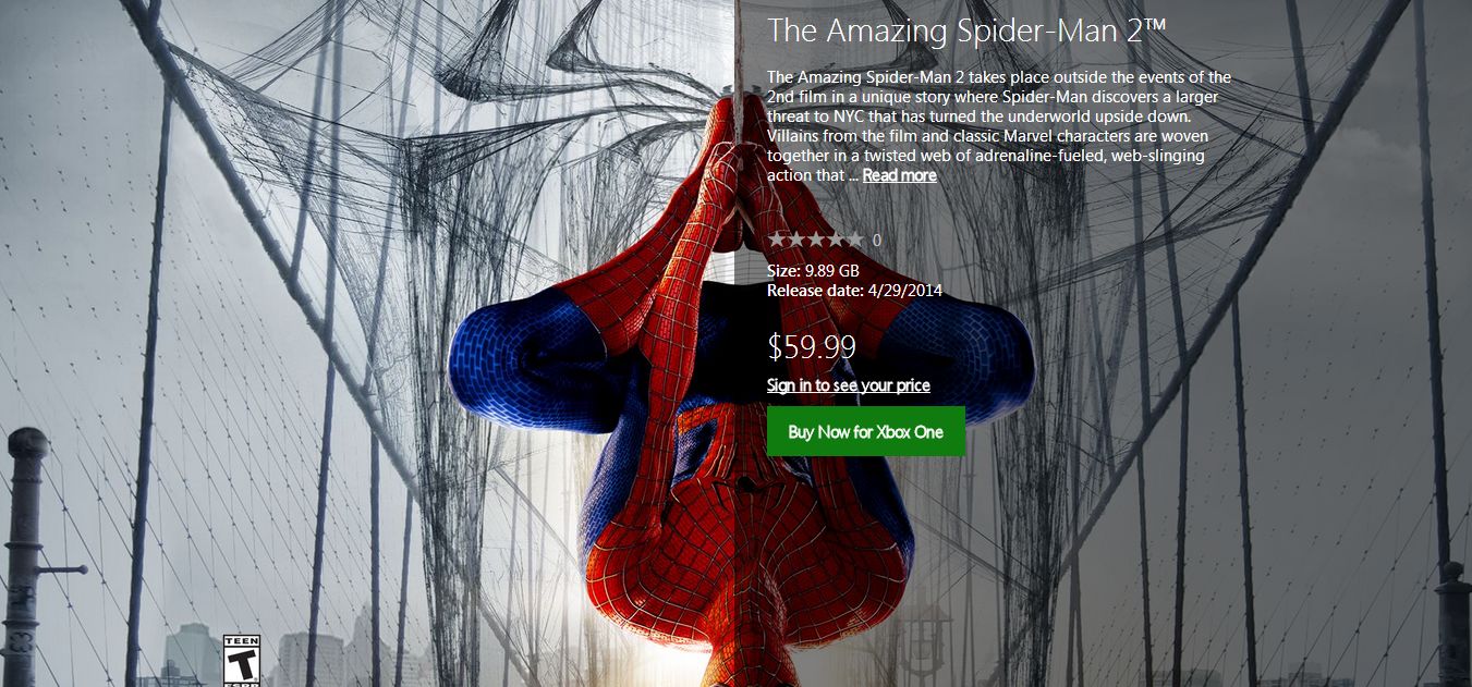 The amazing spider man deals game xbox one