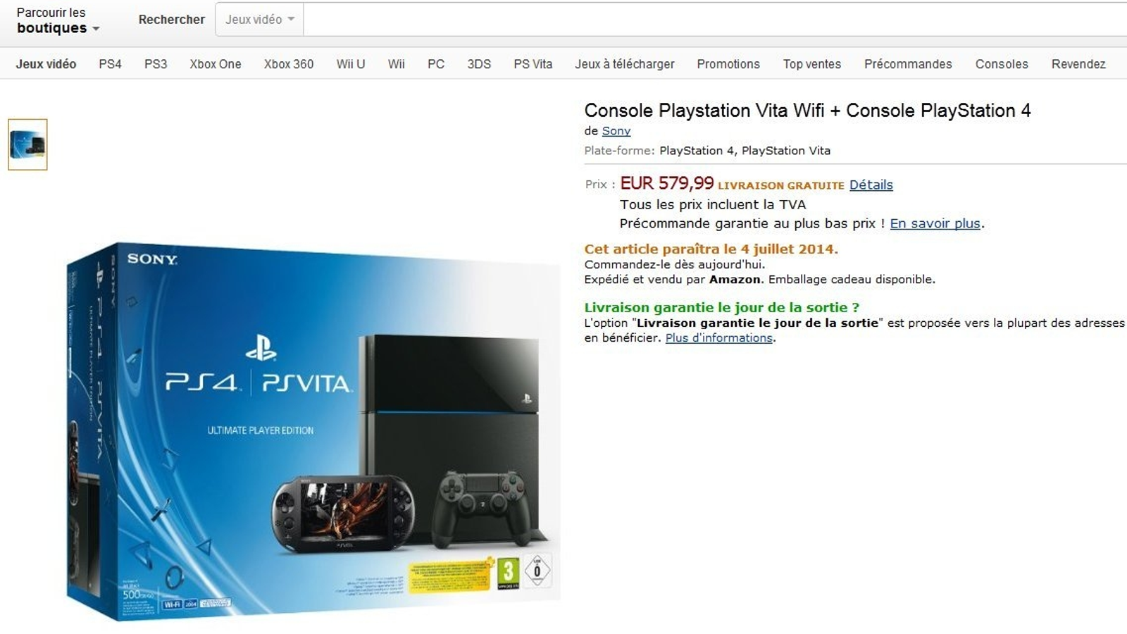 Contorno Con celos Amazon filtra el pack PS4 + Vita | Eurogamer.es