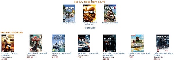 Digital PC Games Go On Sale Down The Amazon