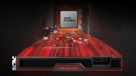 Artwork of an AMD CPU paired with the AMD Radeon graphics card
