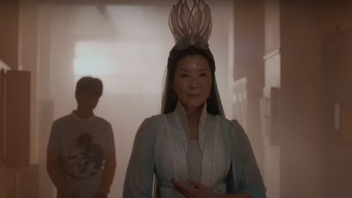 Still image from American Born Chinese trailer featuring Michelle Yeoh