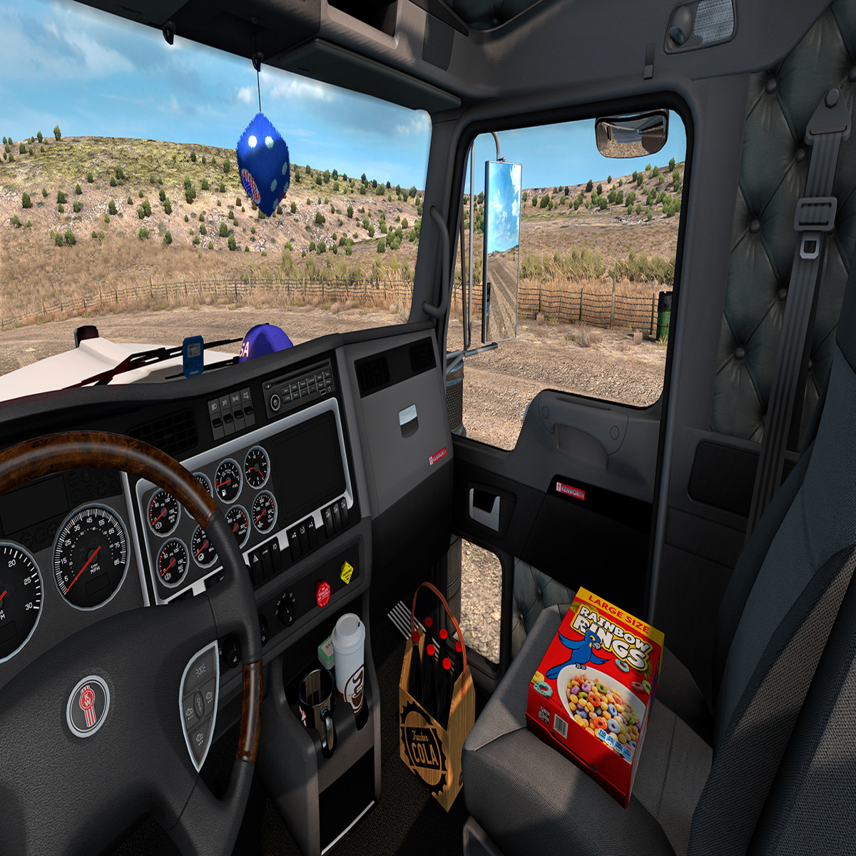 Trash up your American Truck Sim cab with burgers and coffee cups