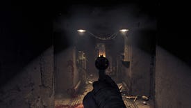 Aiming your revolver at a distant fire in Amnesia: The Bunker