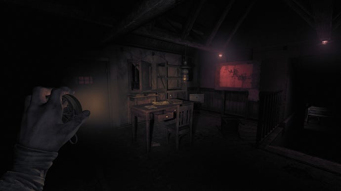 Coming to a darkened map room you can use as a centre of operations in Amnesia: The Bunker