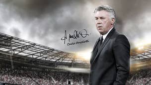 Real Madrid's Carlo Ancelotti is the face of United Eleven football sim