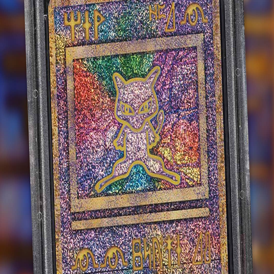 A rare Ancient Mew Pokémon card in perfect condition, typo and all, just  sold at auction