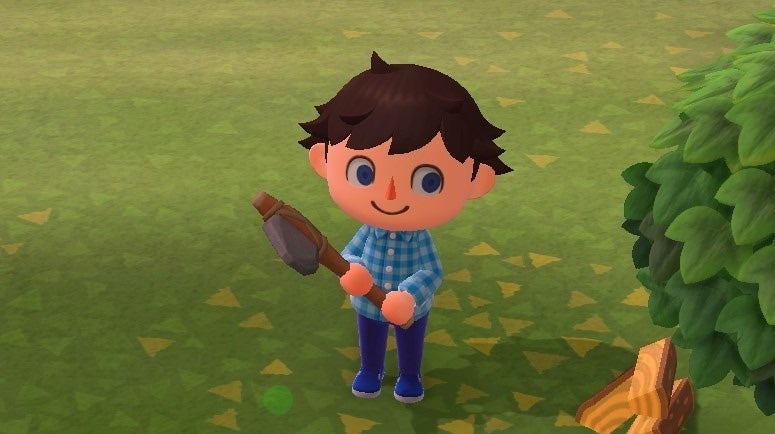 Animal Crossing Axe siekiera, ścinanie drzew, pozyskiwanie drewna w