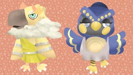 Someone drew the gods from Hades as adorable Animal Crossing villagers