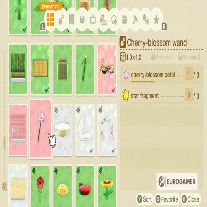 ACNH  Cherry-blossom pochette - How To Get DIY Recipe & Required