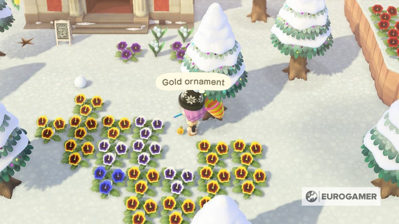Animal Crossing - Festive season: How to find red, blue and gold ornaments,  including the festive DIY recipes in New Horizons | Eurogamer.net