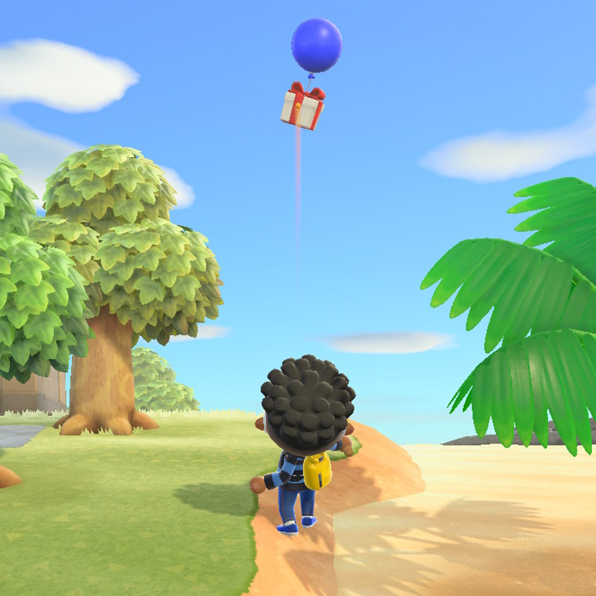 Animal Crossing New Horizons: how to get pop the floating balloon presents  to get a gift | VG247