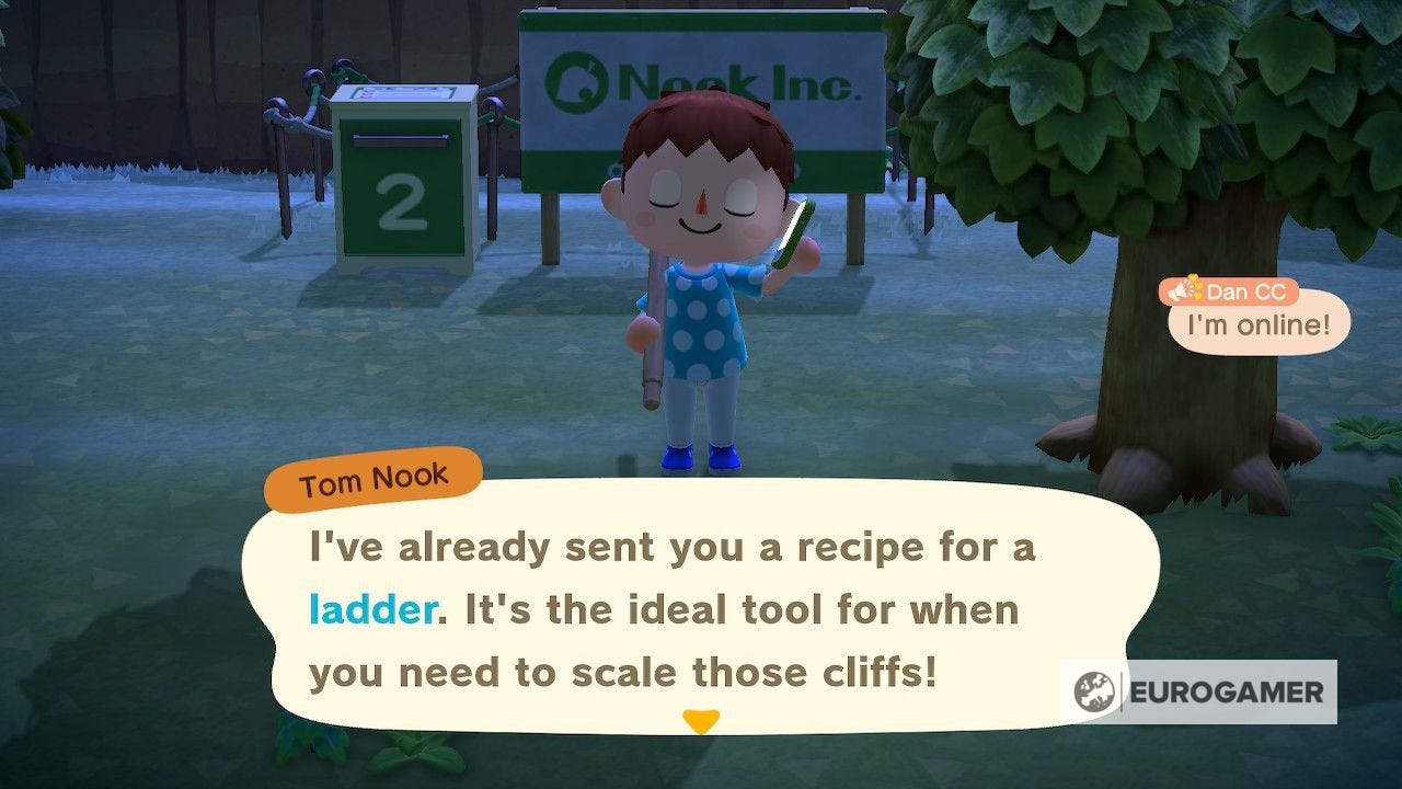Animal Crossing Ladder unlocking: How to get a ladder to climb cliff ledges  in New Horizons | Eurogamer.net