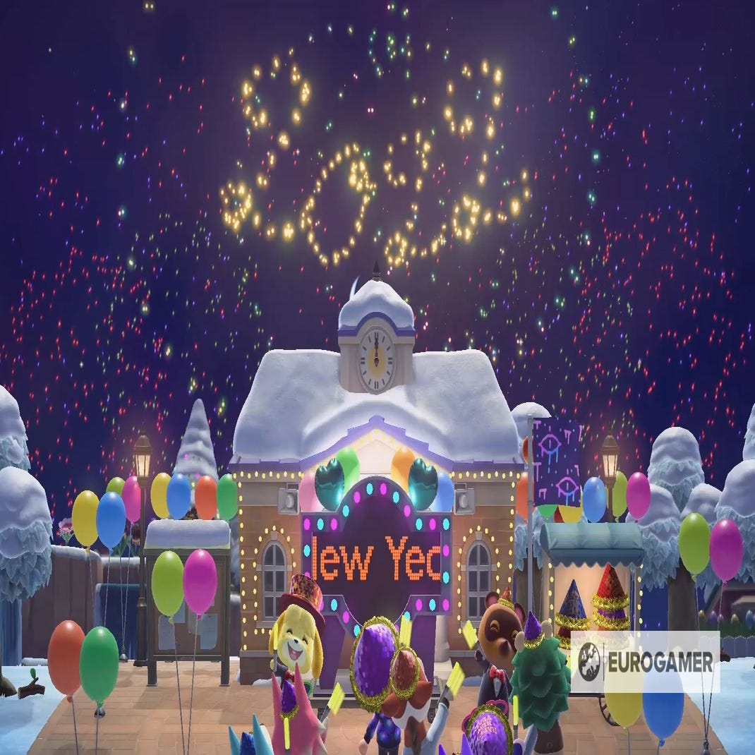 Animal Crossing New Year's Countdown Start time and items in New