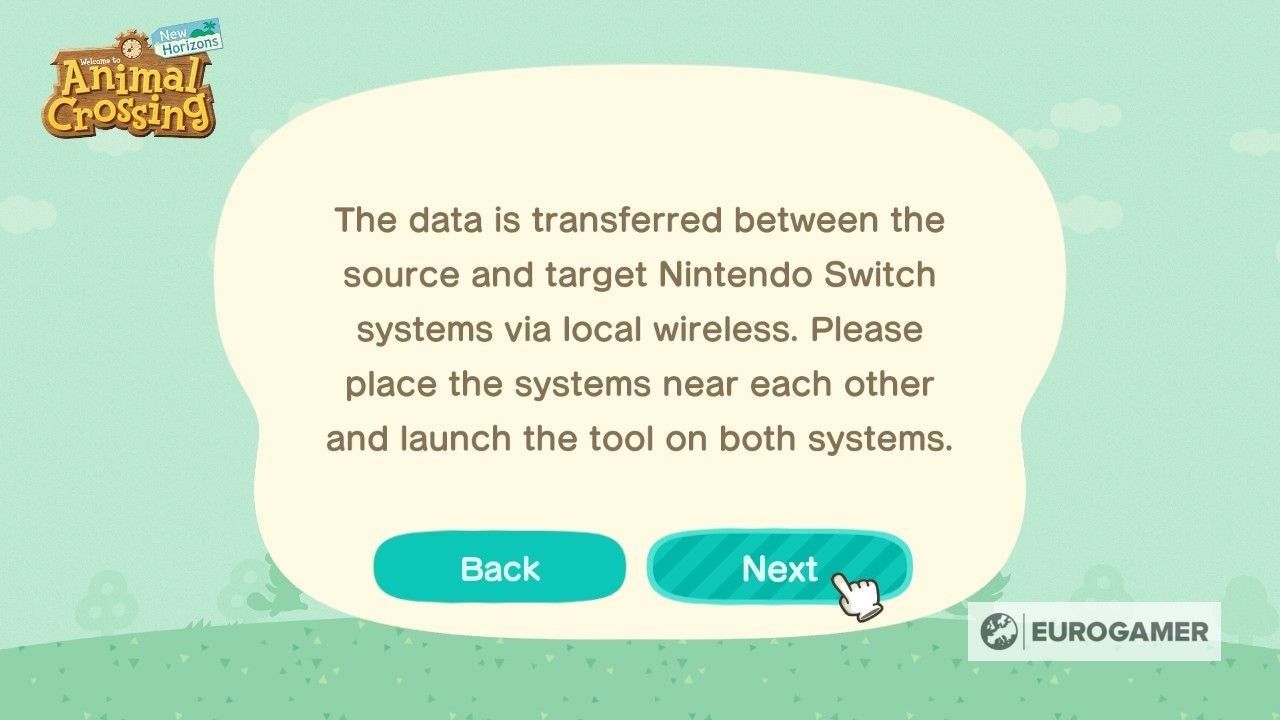 Animal Crossing Island Transfers and Saves Cloud Backup, transferring