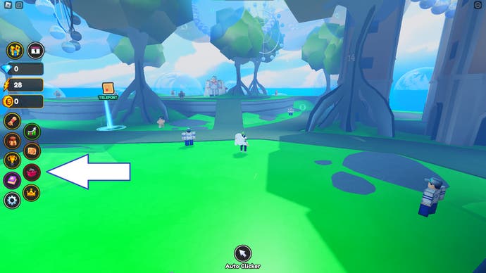 A screenshot of Anime Fantasy Simulator in Roblox showing the game's store button.