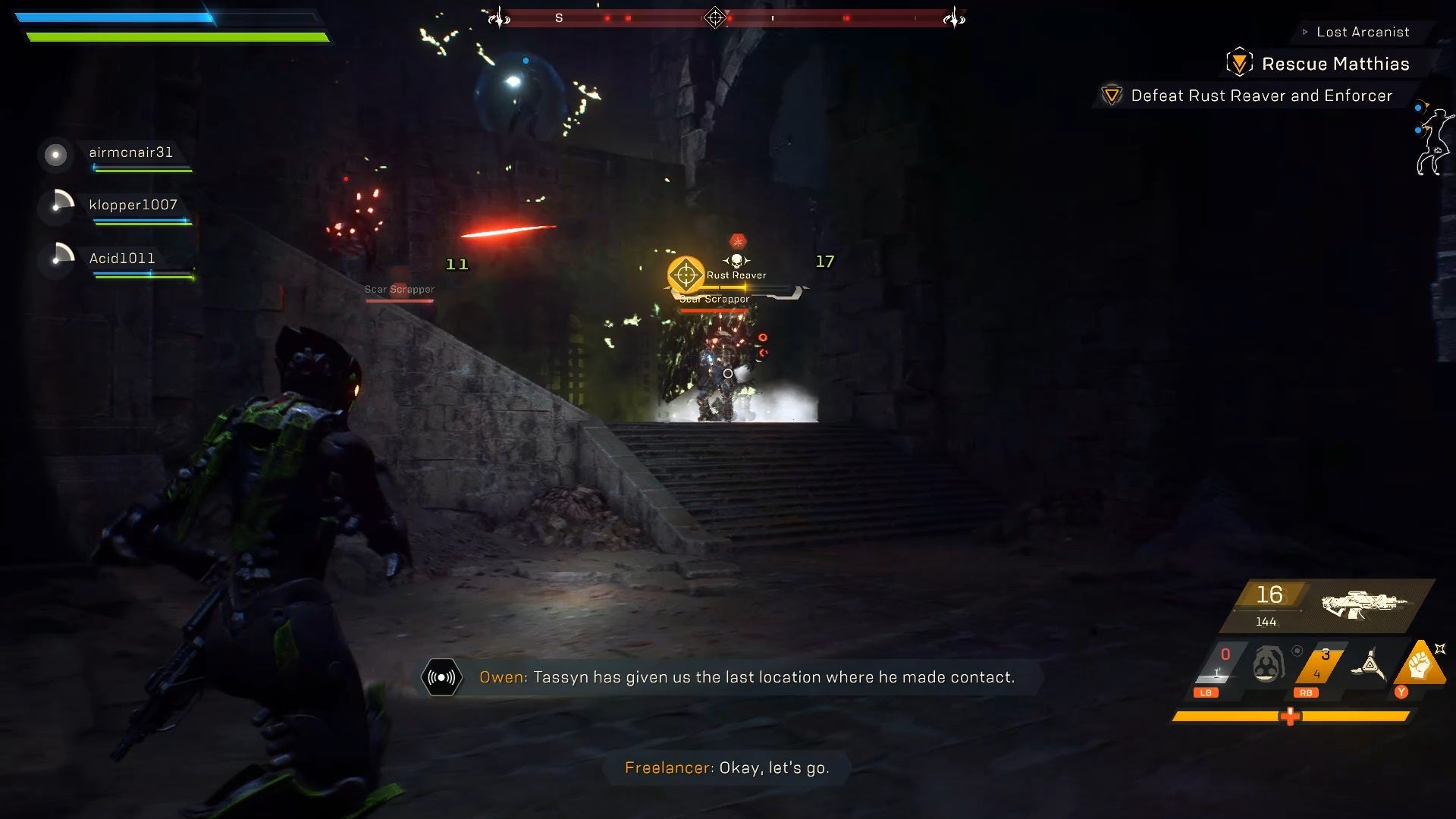 Anthem Lost Arcanist mission: How to find Matthias