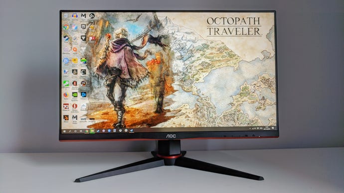 A face on photo of the AOC 24G2U gaming monitor