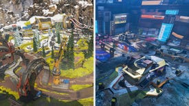Side-by-side comparison of two Apex Legends Arena maps: Phaserunner and Party Crasher.