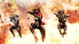 apex legends imperial guard event ocatane revenant and legend in front of an explosion