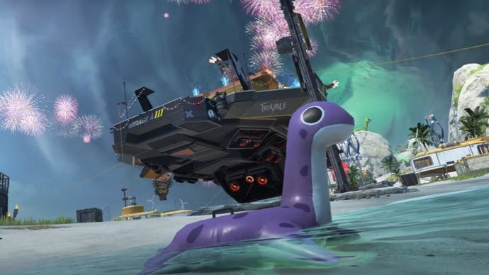 apex legends sun squad collection event mirage ship trailer shot