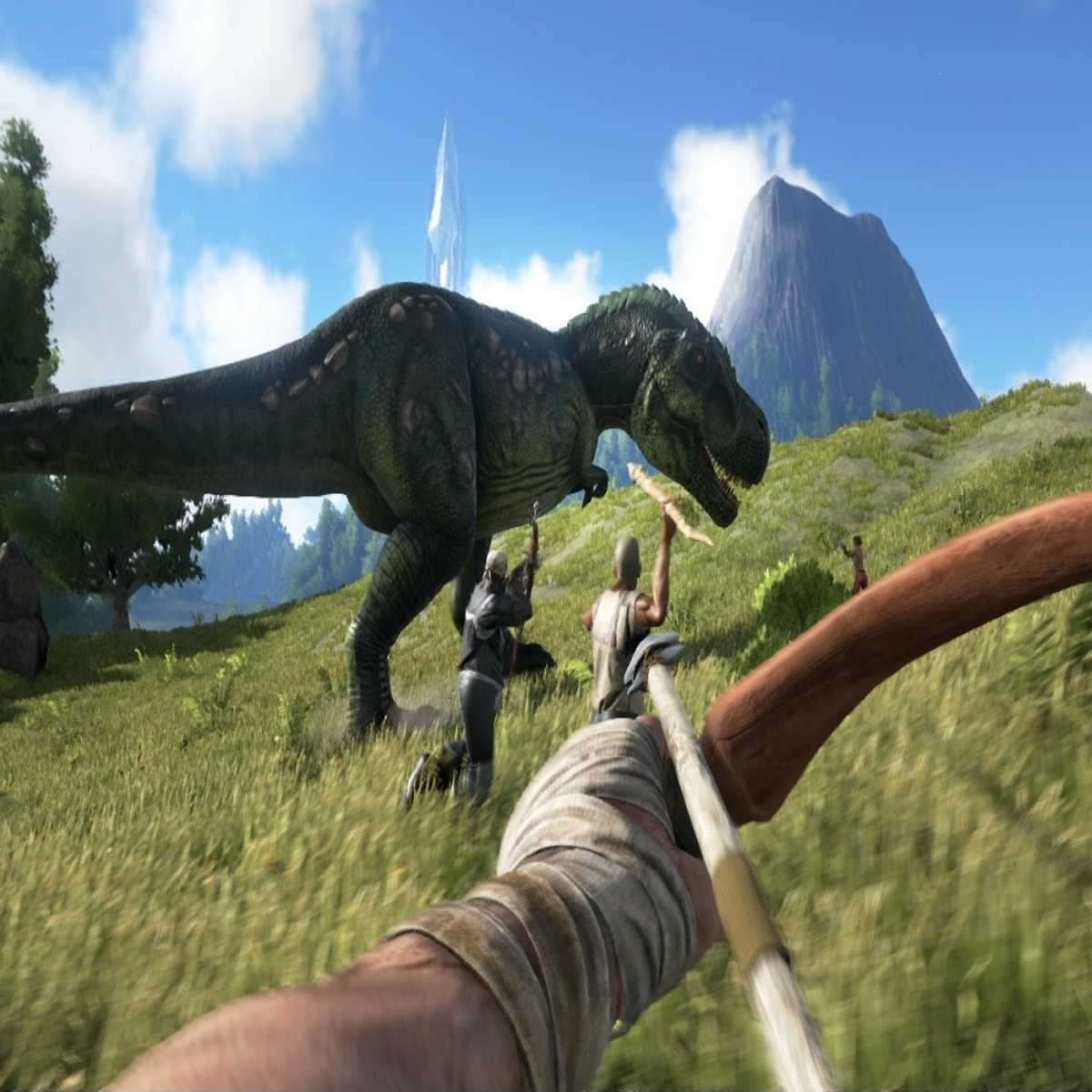 Um personagem do jogo o jogo é um dinossauro.