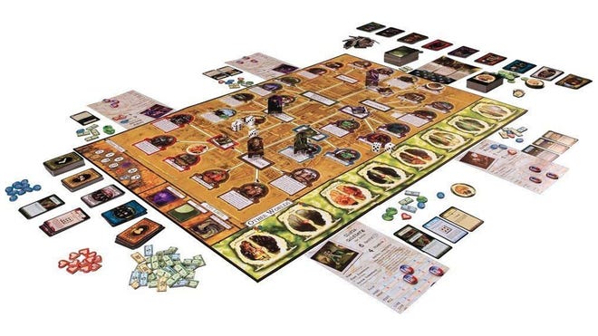 An image of the 2005 version of Arkham Horror