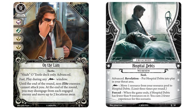 Arkham Horror The Card Game Skids O Toole parallel investigator cards