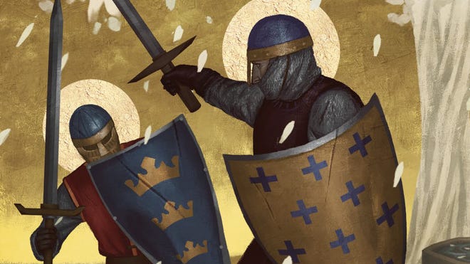 Artwork for the Arthur Pendragon 6th Edition quick-start supplement The Adventure of the Sword Tournament.