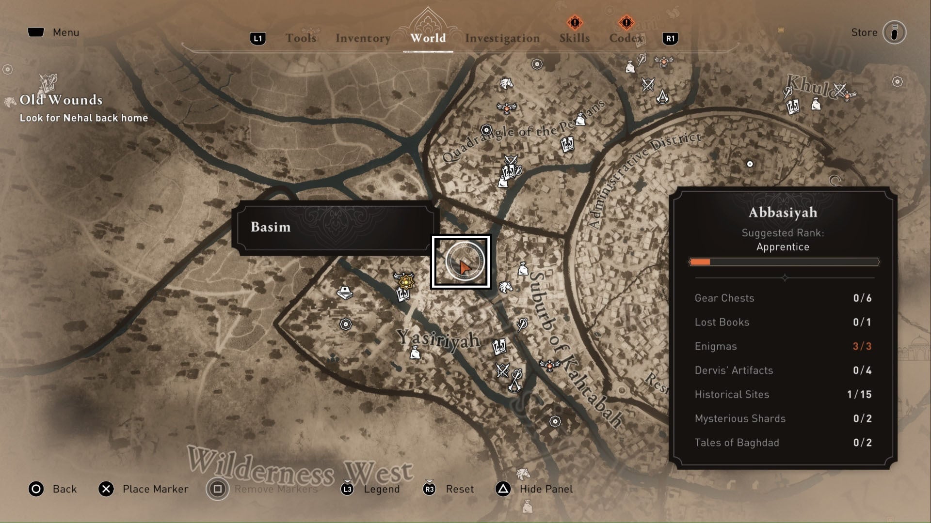 Assassins Creed Mirage un desafío enigma ubicación de recompensa en el mapa mundial