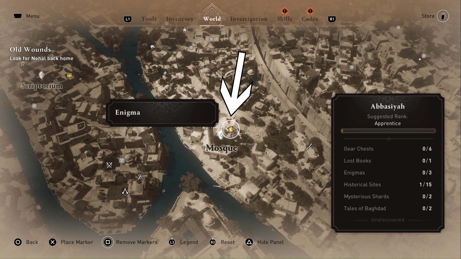 Assassins Creed Mirage delicia por la cúpula enigma pista mapa ubicación
