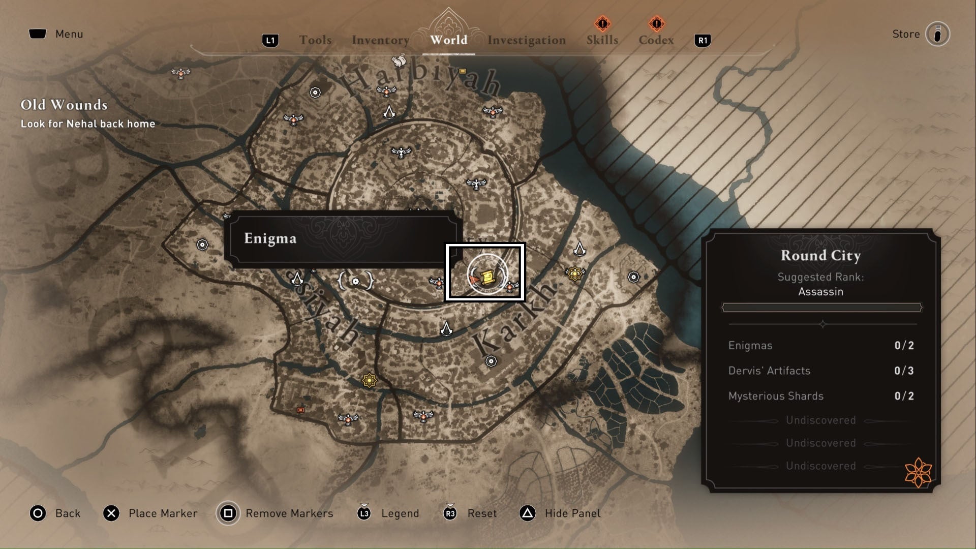 Assassins Creed Mirage Just Rewards Ubicación enigma en el mapa mundial