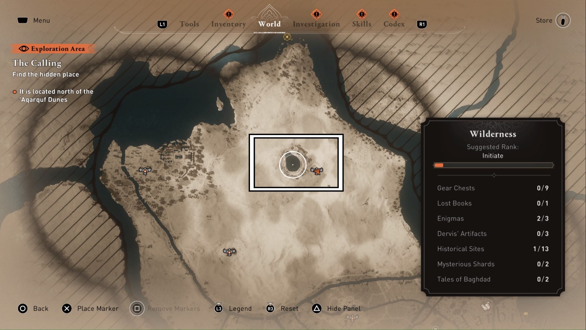 Assassins Creed Mirage Ubicación del oasis norte en el mapa mundial