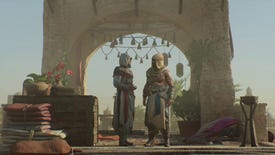 Basim speaks to his mentor Roshan in Assassin's Creed Mirage