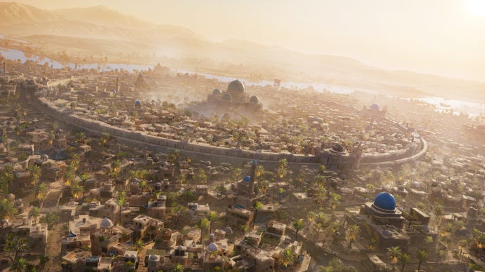Une Large Vue De La Ville De Bagdad Dans Assassin'S Creed Mirage