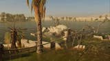 assassins creed mirage, landscape shot showing the submerged domed building for the surrender enigma