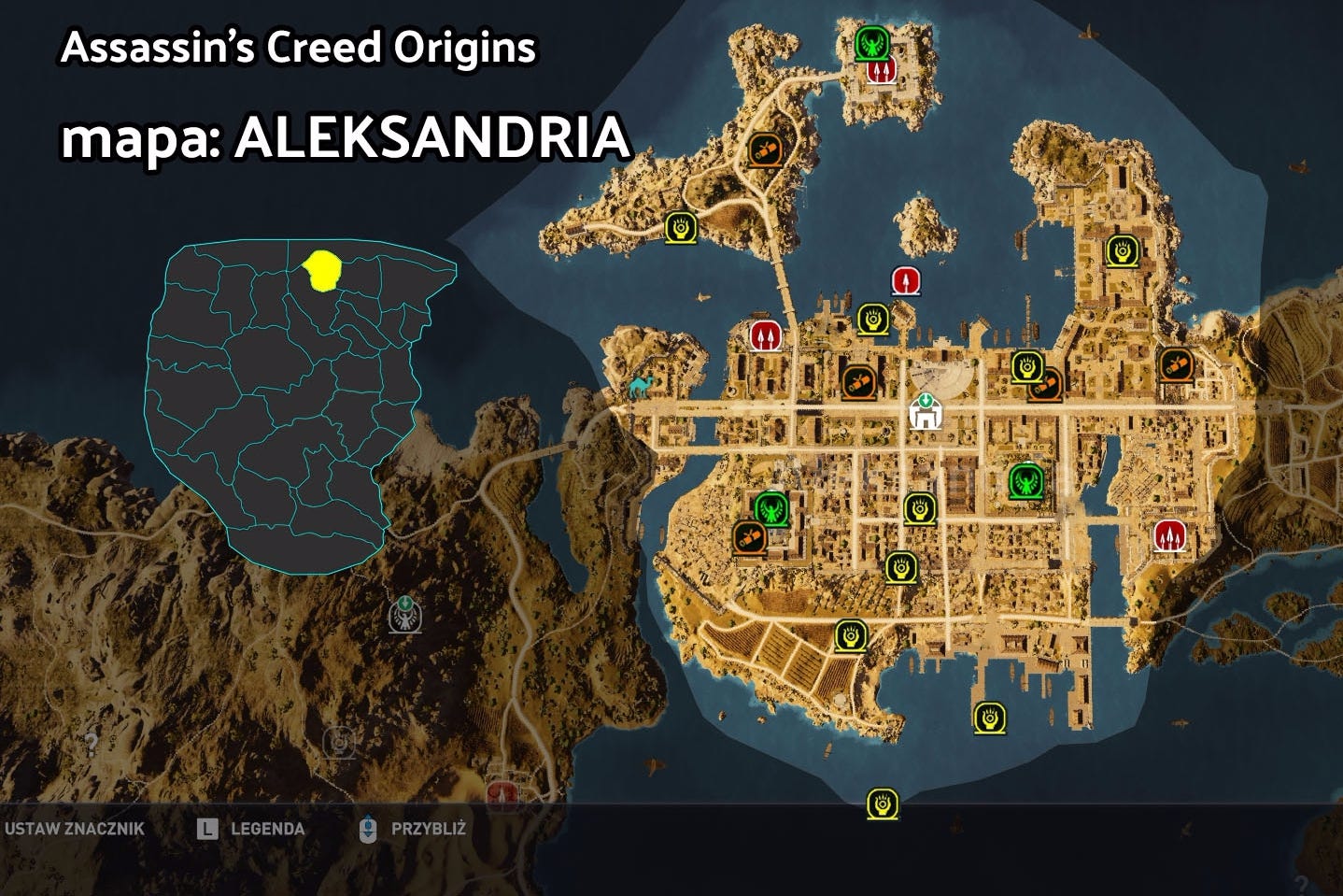 Origns Map Assassin's Creed Origins - Aleksandria: mapa | Eurogamer.pl