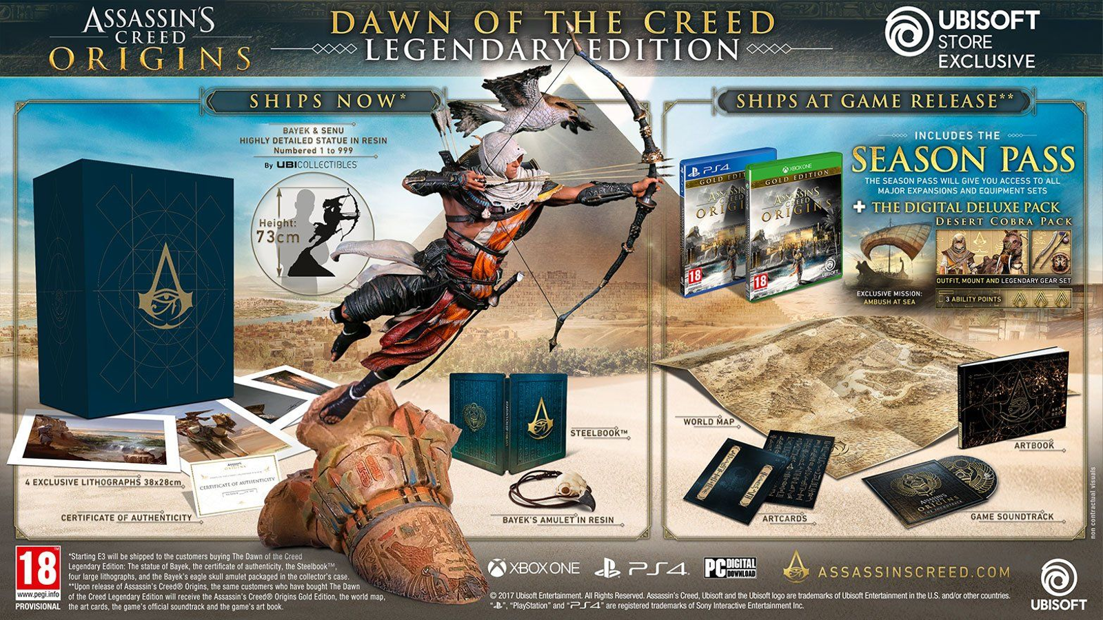  Ubisoft Assassins Creed Origins Standard Edition (PlayStation  4) : Video Games
