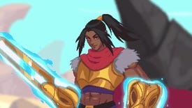 Aries shows off her sword gauntlets in Astral Ascent.