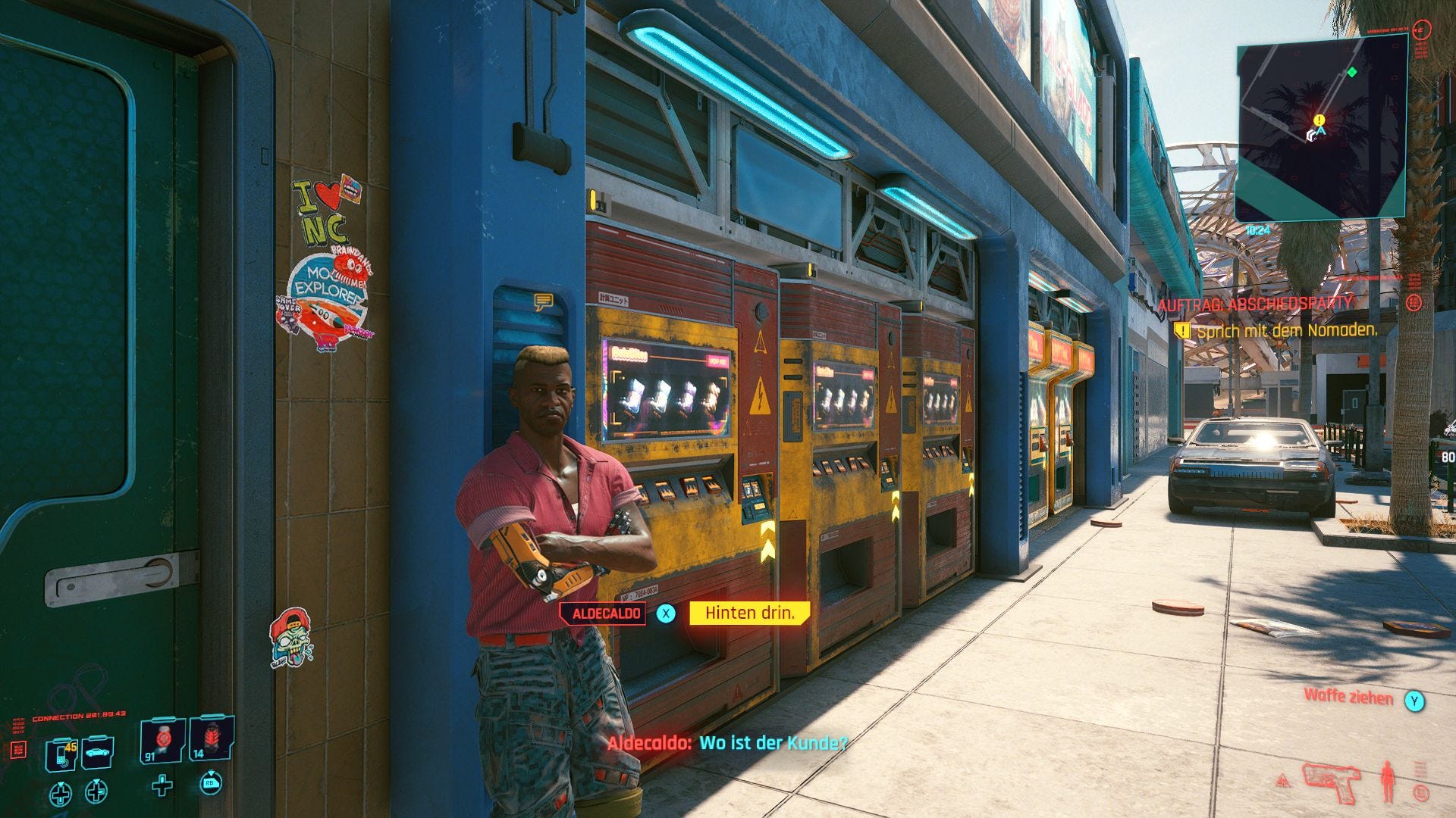 Cyberpunk 2077 Der Auftrag Belohnung Abholen Cyberpunk 2077: Abschiedsparty (Auftrag) - Haus betreten, Flavio dos