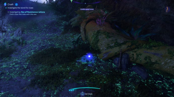 Screenshot of a Crush quest clue in Avatar: Frontiers Of Pandora