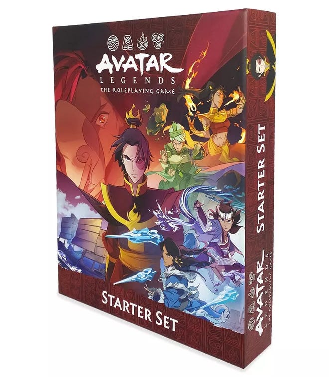 Avatar Legends RPG starter set box art