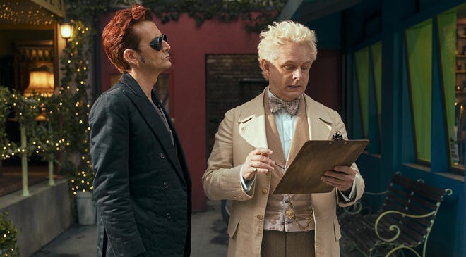David Tennant and Michael Sheen in Good Omens (2019)