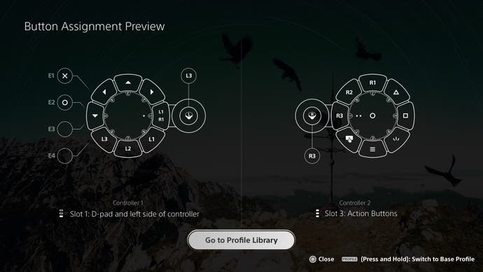 Access controller UI button assignment preview