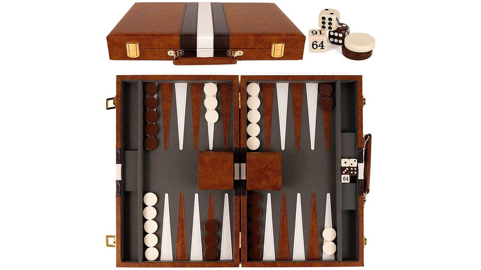 An image of a backgammon set