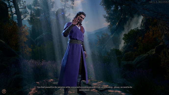 Gale introduces themselves to the player in Baldur's Gate 3