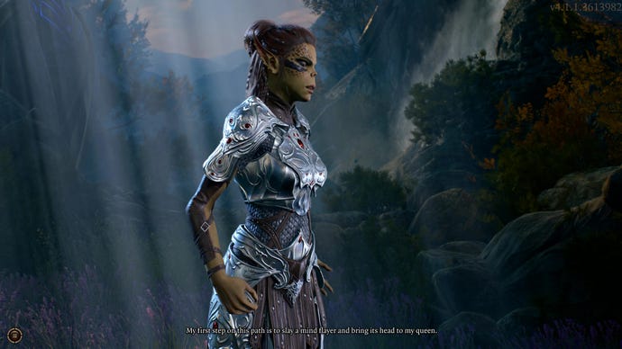Lae'zel introduces themselves to the player in Baldur's Gate 3